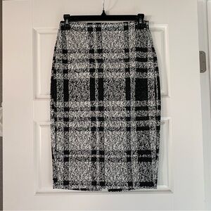 Express Plaid Pencil Skirt